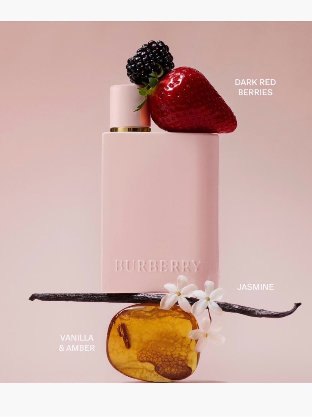 Burberry Her Elixir de parfum 3.3 oz Pink Bottle with Gold Accent w tote bag nwt